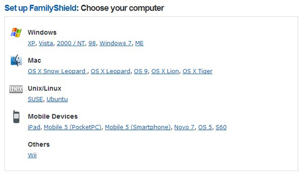 family shield choose computer