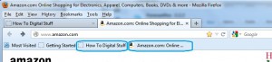 Bookmarked web sites in Firefox