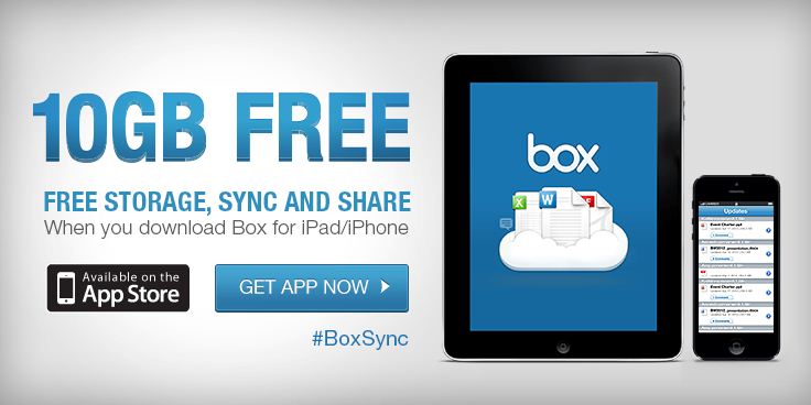 BOX 10GB Free cloud storage for iPhone and iPad
