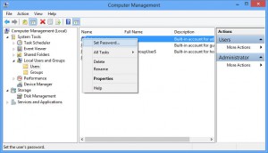 Set password for Administrator account in Windows 8