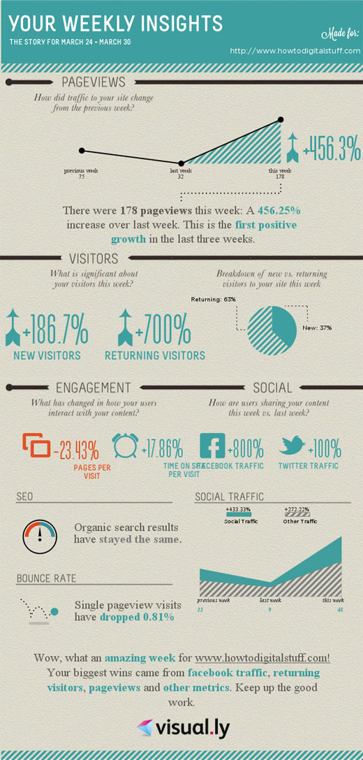 Infographic created from Google Analytics Insights