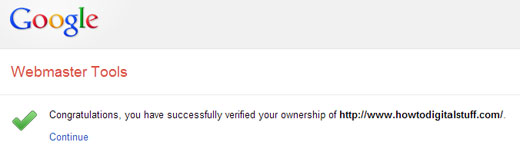 Your website is verified in Google Webmaster Tools