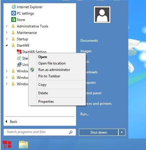 StartW8 button for Windows 8