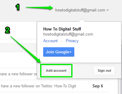 Add second Gmail account