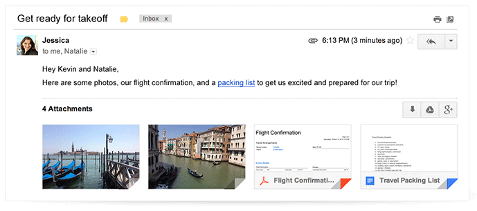 New Gmail Attachments