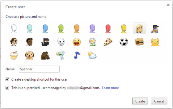 Create Supervised user in Chrome