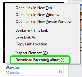 Facebook Private Photo Album Downloader