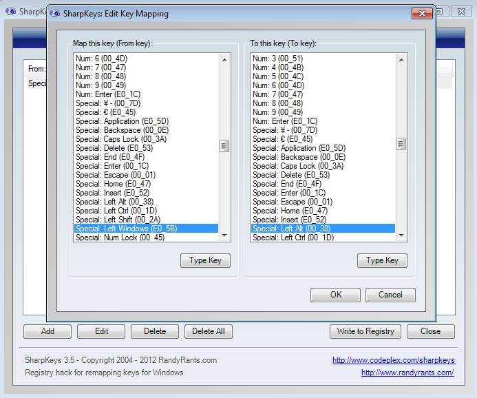 Remap Mac keyboard with Windows keyboard