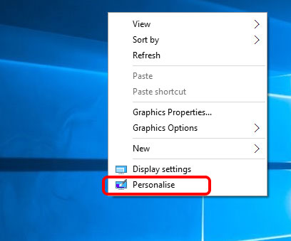 personalize desktop