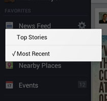 How to switch between “Top Stories” and “Most Recent” stories on Facebook mobile